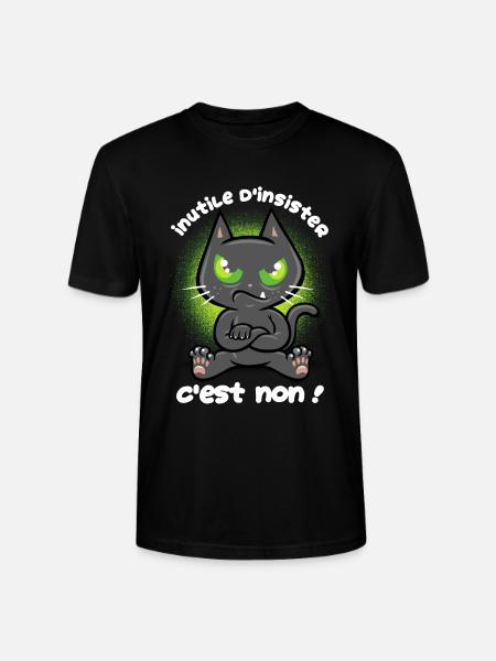 Chat têtu - T-shirt bio CRAFTER Stanley Stella Unisexe - noir