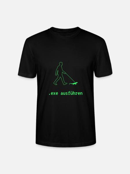 exe ausführen grün - Stanley/Stella Unisex Bio-T-Shirt CRAFTER - Schwarz