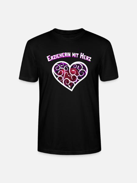 Erzieherin mit Herz - Stanley/Stella Unisex Bio-T-Shirt CRAFTER - Schwarz