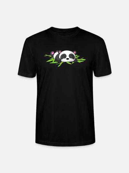 Sleeping Comic Panda - T-shirt bio CRAFTER Stanley Stella Unisexe - noir