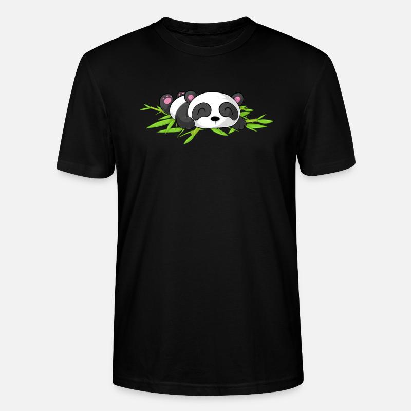 Sleeping Comic Panda - T-shirt bio CRAFTER Stanley Stella Unisexe - noir