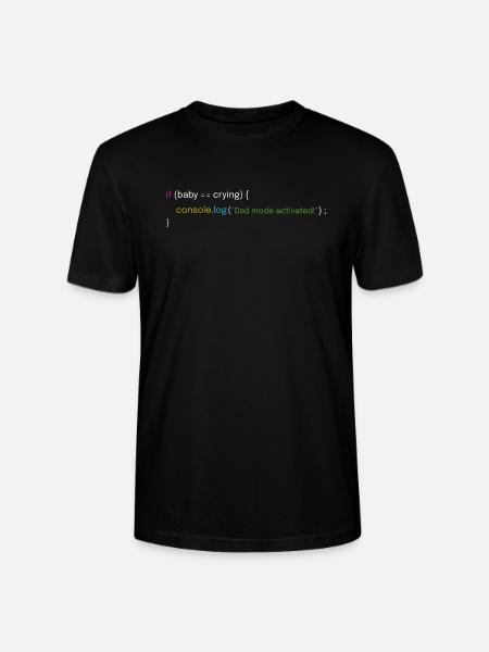 Father and Coding Design - Stanley/Stella CRAFTER Unisex Organic T-Shirt - black