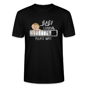 Cadeau Femme enceinte Grossesse Enceinte - T-shirt bio CRAFTER Stanley Stella Unisexe - noir - Devant - Alina (178cm) & Michal (187cm)