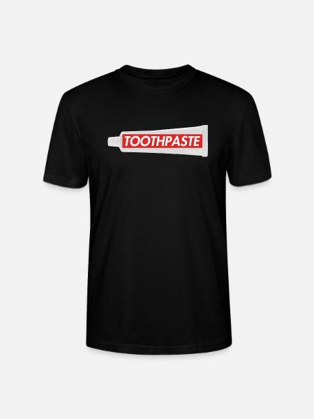 Zahnpasta Toothpaste Skater Shirt - Stanley/Stella Unisex Bio-T-Shirt CRAFTER - Schwarz