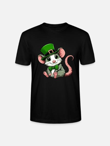 Rat sucré de la Saint-Patrick - T-shirt bio CRAFTER Stanley Stella Unisexe - noir