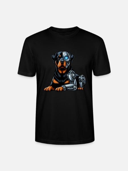 Rottweiler Cyborg Robot Space - Stanley/Stella CRAFTER Unisex Organic T-Shirt - black