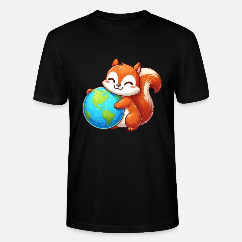 Eichhörnchen für Umweltschutz & Naturschutz - Stanley/Stella Unisex Bio-T-Shirt CRAFTER - Schwarz