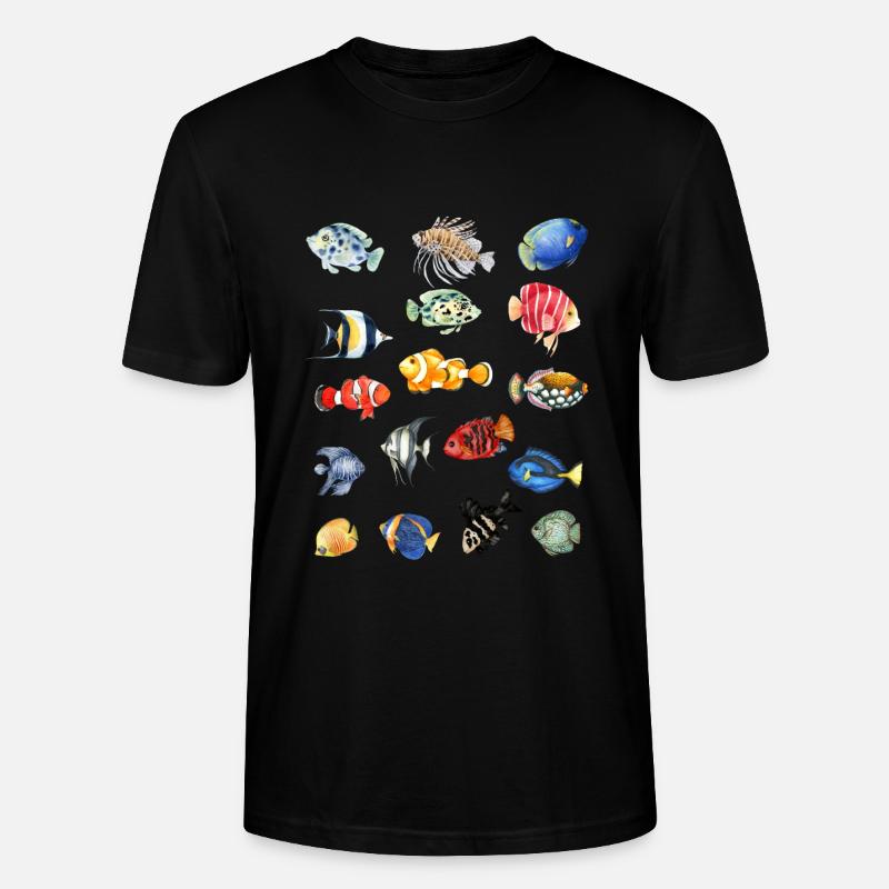 Fish Collection.Poisson coloré dans un style exotique - T-shirt bio CRAFTER Stanley Stella Unisexe - noir