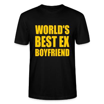 worlds best ex boyfriend - T-shirt bio CRAFTER Stanley Stella Unisexe - noir - Devant - Alina (178cm) & Michal (187cm)