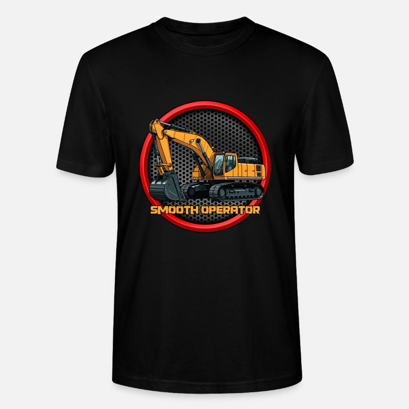 Bagger Baumaschine Baustelle Baggerfahrer - Stanley/Stella Unisex Bio-T-Shirt CRAFTER - Schwarz