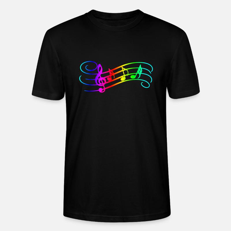 Music Notes - Stanley/Stella Unisex Bio-T-Shirt CRAFTER - Schwarz