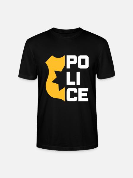 Police (halved service mark) - Stanley/Stella CRAFTER Unisex Organic T-Shirt - black