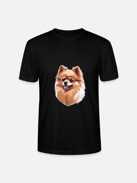 Pomeranian Dog - Stanley/Stella CRAFTER Unisex Organic T-Shirt - black