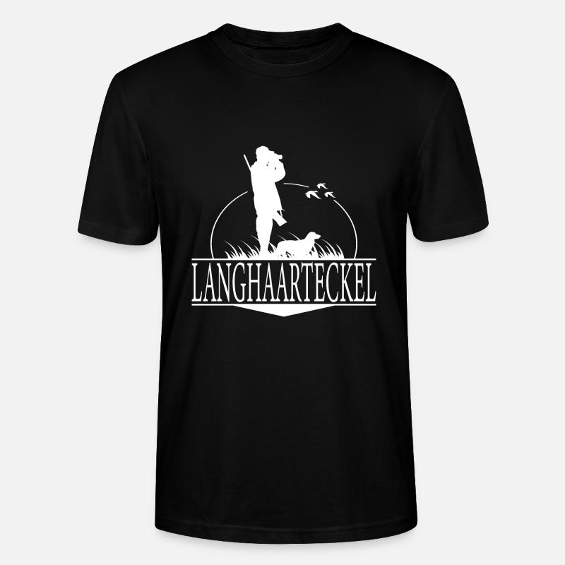 LANGHAARTECKEL Jagdhunde Jäger Teckel Wilsigns - Stanley/Stella Unisex Bio-T-Shirt CRAFTER - Schwarz