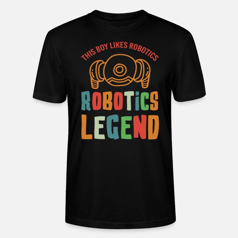 Robotics Legend Mechanic Engineer Robot - Stanley/Stella CRAFTER Unisex Organic T-Shirt - black