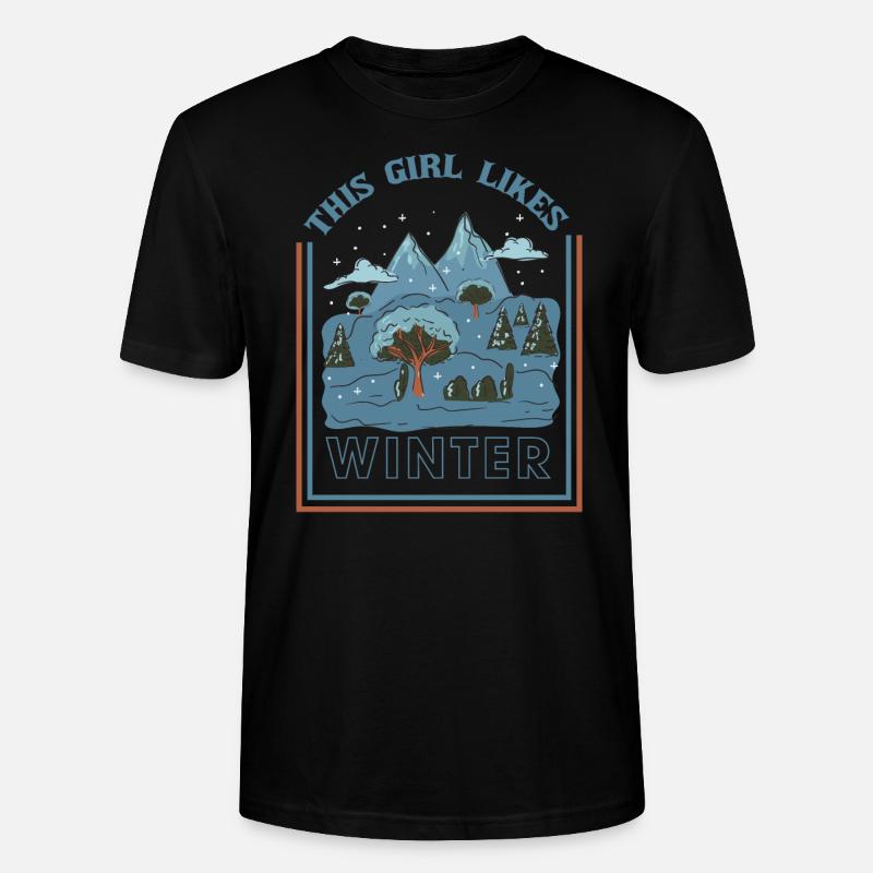 Mädchen mag Wintersaison Gemütliche - Stanley/Stella Unisex Bio-T-Shirt CRAFTER - Schwarz