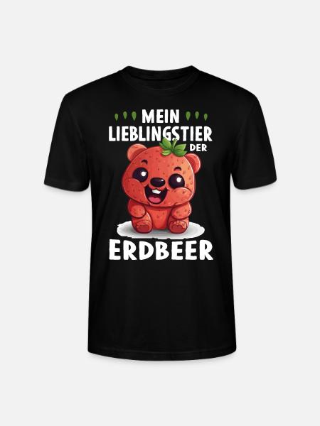 Lustige Sprüche Erdbeere Früchte - Stanley/Stella Unisex Bio-T-Shirt CRAFTER - Schwarz