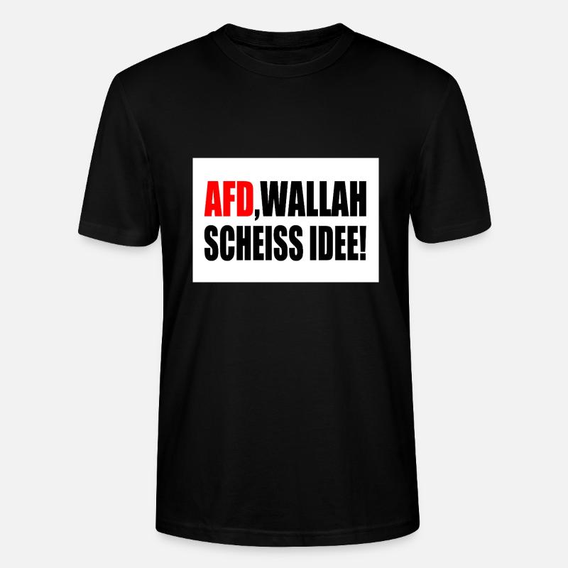 Afd wallah scheiss idee - Stanley/Stella Unisex Bio-T-Shirt CRAFTER - Schwarz