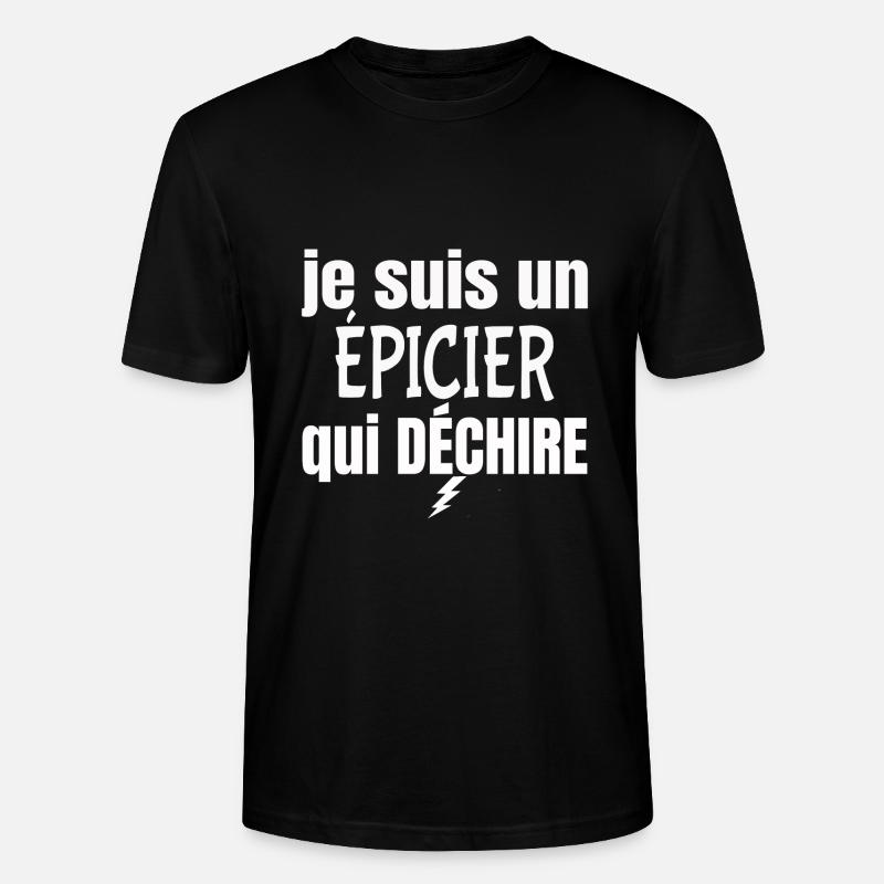 épicier qui déchire - T-shirt bio CRAFTER Stanley Stella Unisexe - noir