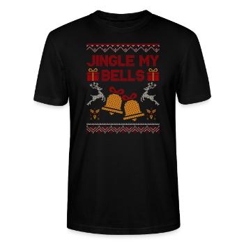 Jingle My Bells Jingle My Bells - T-shirt bio CRAFTER Stanley Stella Unisexe - noir - Devant - Alina (178cm) & Michal (187cm)