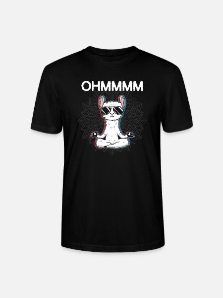 OHMMM Meditation Lama yoga - Stanley/Stella CRAFTER Unisex Organic T-Shirt - black