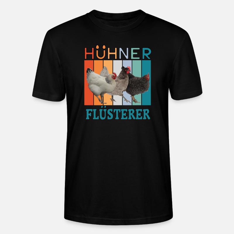Hühnerflüsterer - Stanley/Stella Unisex Bio-T-Shirt CRAFTER - Schwarz