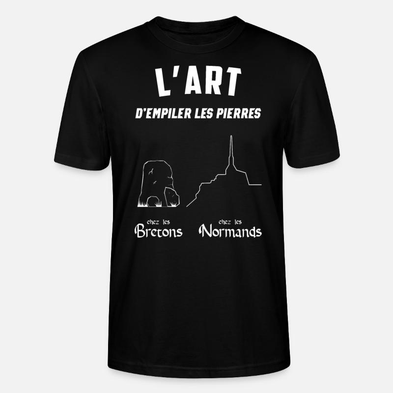 L'art d empiler les pierres - T-shirt bio CRAFTER Stanley Stella Unisexe - noir