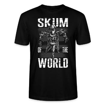 Skum Of The World - Stanley/Stella CRAFTER Unisex Organic T-Shirt - black - Front - Alina (178cm) & Michal (187cm)
