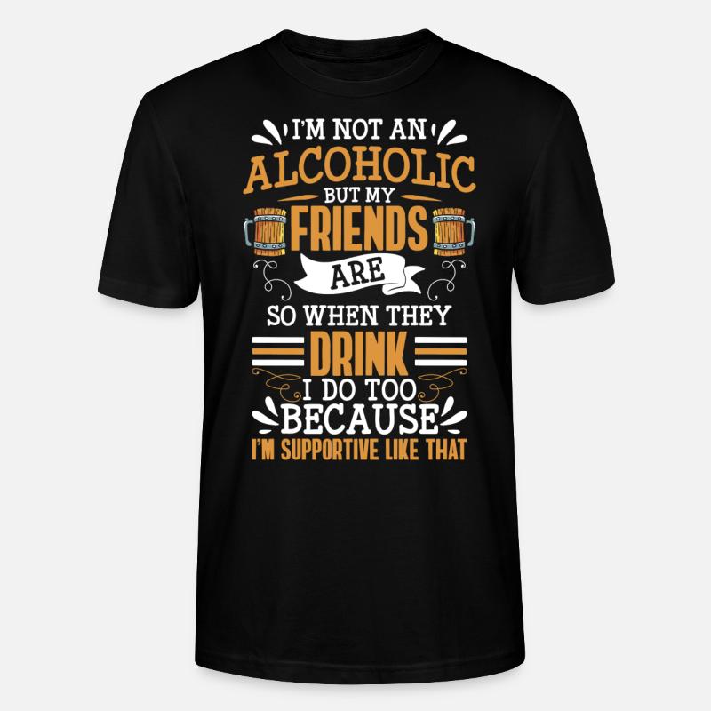 Bier Trinker Wochenende - Stanley/Stella Unisex Bio-T-Shirt CRAFTER - Schwarz