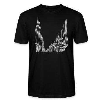Petite Chapelle, weiß auf schwarz - Stanley/Stella Unisex Bio-T-Shirt CRAFTER - Schwarz - Vorne - Alina (178cm) & Michal (187cm)