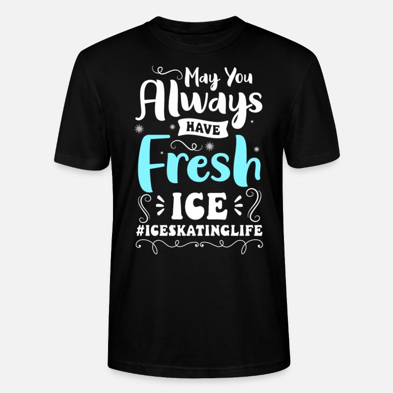 Schlittschuh Eisbahn - Stanley/Stella Unisex Bio-T-Shirt CRAFTER - Schwarz