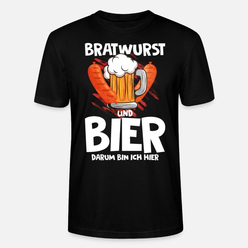 Bratwurst als Geschenk - Stanley/Stella Unisex Bio-T-Shirt CRAFTER - Schwarz