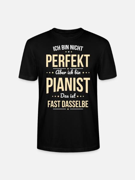 Ich bin nicht perfekt aber ich bin Pianist - Stanley/Stella Unisex Bio-T-Shirt CRAFTER - Schwarz