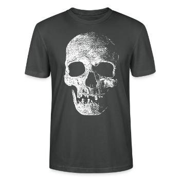 Totenkopf - Stanley/Stella Unisex Bio-T-Shirt CRAFTER - Anthrazit - Vorne - Alina (178cm) & Michal (187cm)