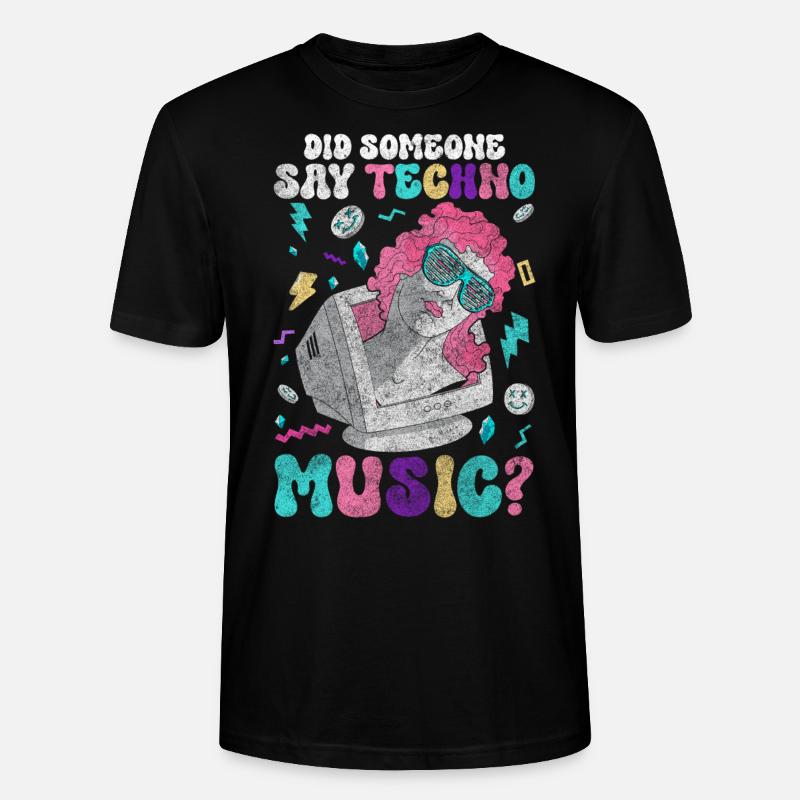 Techno Dubstep Raver - T-shirt bio CRAFTER Stanley Stella Unisexe - noir