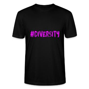 Stop AfD contre la démocratie de droite Diversité - T-shirt bio CRAFTER Stanley Stella Unisexe - noir - Devant - Alina (178cm) & Michal (187cm)