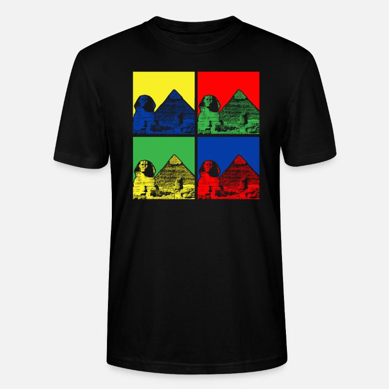 Sphinx Pyramiden Aegypten - Stanley/Stella Unisex Bio-T-Shirt CRAFTER - Schwarz