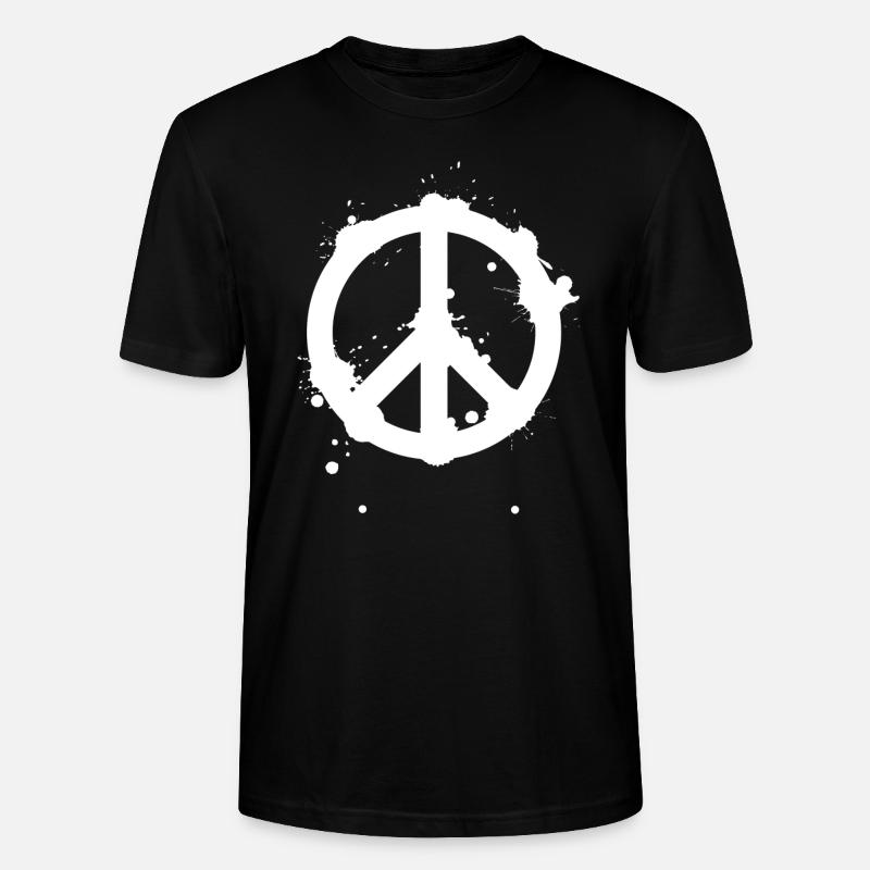 Peace - Symbol - Peacezeichen - Stanley/Stella Unisex Bio-T-Shirt CRAFTER - Schwarz