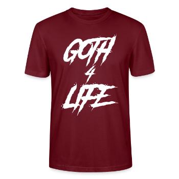 Goth Boy Clique Goth 4 Vie - T-shirt bio CRAFTER Stanley Stella Unisexe - bordeaux - Devant - Alina (178cm) & Michal (187cm)