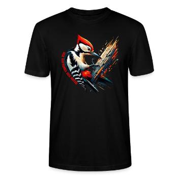 Rhythmus der Natur - Stanley/Stella Unisex Bio-T-Shirt CRAFTER - Schwarz - Vorne - Alina (178cm) & Michal (187cm)