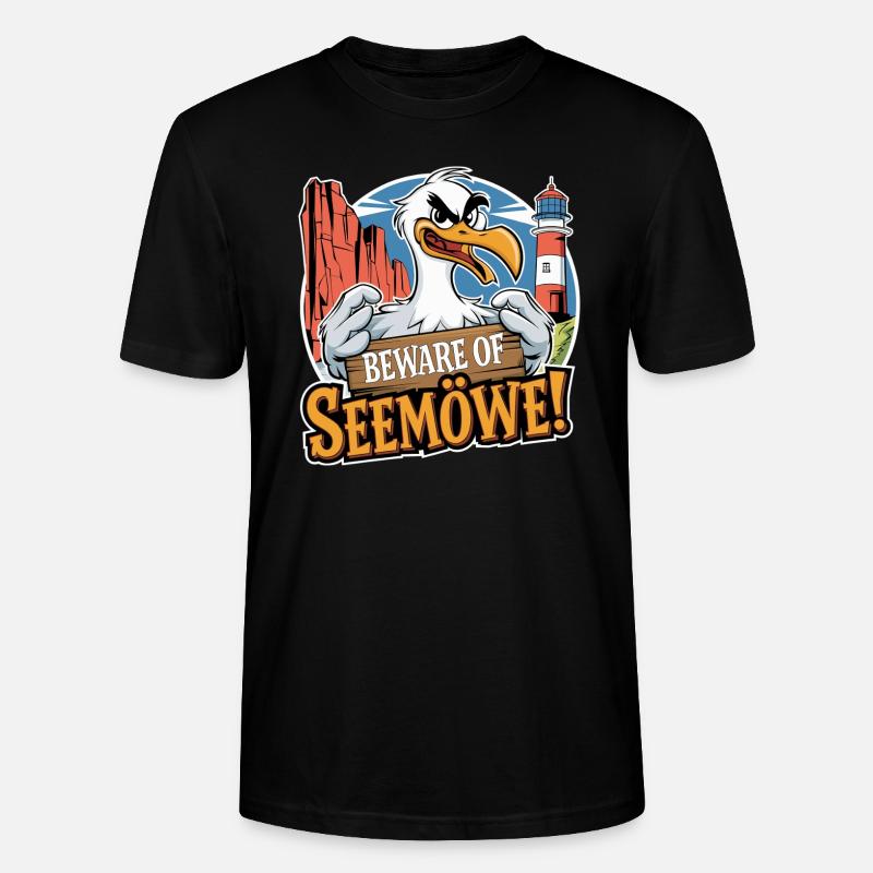 Beware of Seemöwe - Stanley/Stella Unisex Bio-T-Shirt CRAFTER - Schwarz