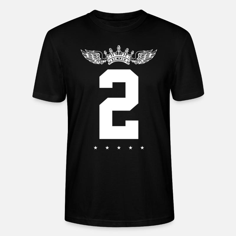 2 Zahl Krone - Stanley/Stella Unisex Bio-T-Shirt CRAFTER - Schwarz