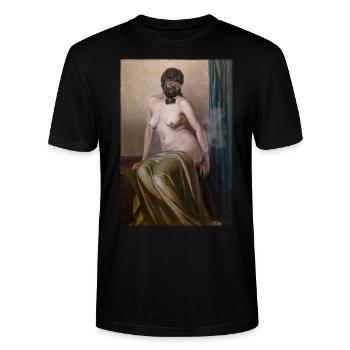 Gas Woman Vintage - T-shirt bio CRAFTER Stanley Stella Unisexe - noir - Devant - Alina (178cm) & Michal (187cm)