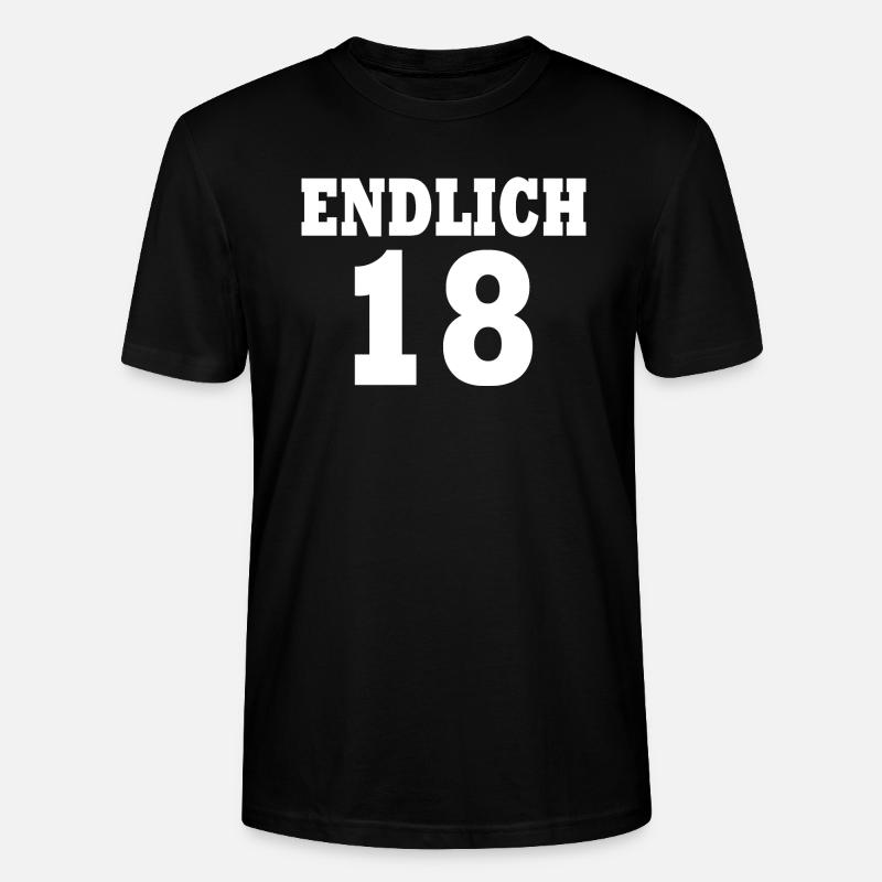 Endlich 18 - Stanley/Stella Unisex Bio-T-Shirt CRAFTER - Schwarz