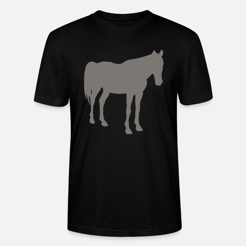 Pferd - Stanley/Stella Unisex Bio-T-Shirt CRAFTER - Schwarz