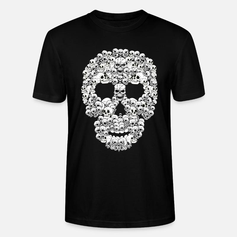 Skull from skulls - Stanley/Stella CRAFTER Unisex Organic T-Shirt - black