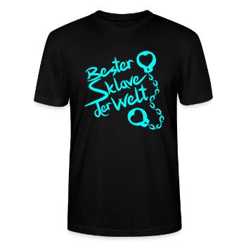 Meilleur esclave du monde dit sexualité érotique - T-shirt bio CRAFTER Stanley Stella Unisexe - noir - Devant - Alina (178cm) & Michal (187cm)