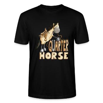 Buckskin Quarter Horse - Stanley/Stella CRAFTER Unisex Organic T-Shirt - black - Front - Alina (178cm) & Michal (187cm)