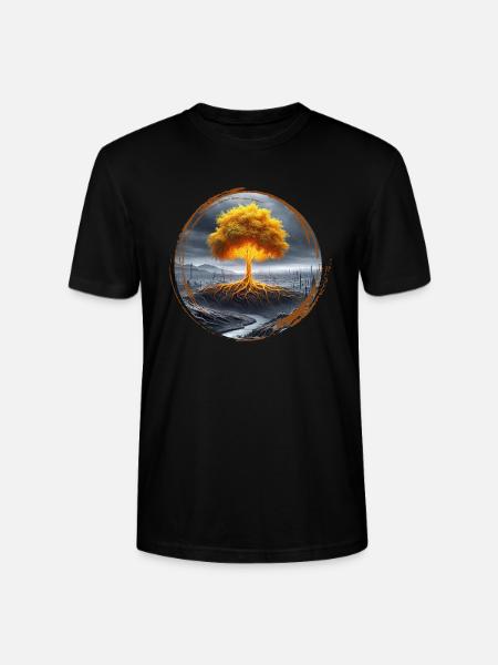 Goldener Baum - Stanley/Stella Unisex Bio-T-Shirt CRAFTER - Schwarz