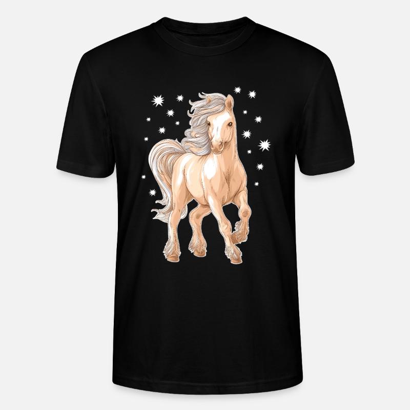 Pferd Pony - Stanley/Stella Unisex Bio-T-Shirt CRAFTER - Schwarz